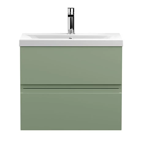 URB804A-m.jpg Hudson Reed Urban Satin Green 600mm Wall Hung 2-Drawer Vanity Unit - URB804A -Victorian Plumbing Shop URB804A m