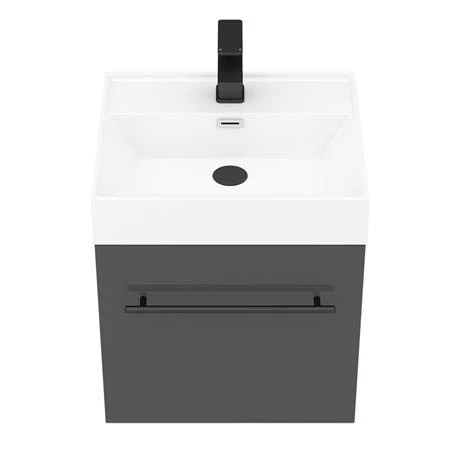 V4GWHMB_d5_460.jpg Valencia 450 Gloss Grey Minimalist Wall Hung Vanity Unit with Matt Black Handle -Victorian Plumbing Shop V4GWHMB d5 460