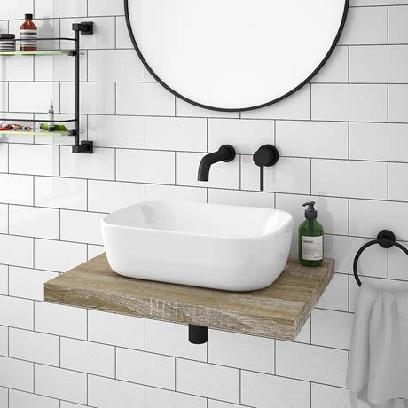 V6LKSLF-d2_460.jpg Venice Floating Basin Shelf (Light Oak - 600mm Wide) -Victorian Plumbing Shop V6LKSLF d2 460