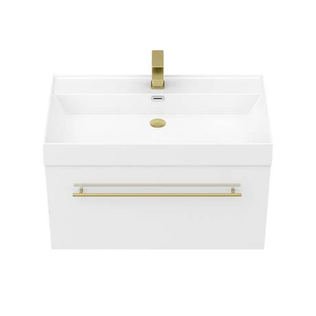 V8WWHBB-d1_460.jpg Valencia 800 Gloss White Minimalist Wall Hung Vanity Unit with Brass Handle -Victorian Plumbing Shop V8WWHBB d1 460