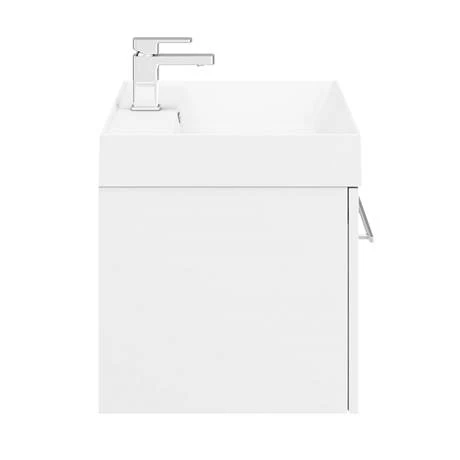 V8WWHCH_D5_460.jpg Valencia 800 Gloss White Minimalist Wall Hung Vanity Unit with Chrome Handle -Victorian Plumbing Shop V8WWHCH D5 460