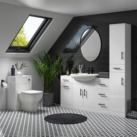 VB550_d2_460.jpg Venice 560 Gloss White Vanity with Matt Black Handles (Unit Depth 300mm) -Victorian Plumbing Shop VB550 d2 460