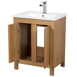 Valencia Naturale Oak Effect Vanity Unit - 650mm Wide 2 Valencia Naturale Oak Effect Vanity Unit - 650mm Wide -Victorian Plumbing Shop VNAT65OAK d2 460