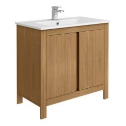 Valencia Naturale Oak Effect Vanity Unit - 850mm Wide 4 Valencia Naturale Oak Effect Vanity Unit - 850mm Wide -Victorian Plumbing Shop VNAT85OAK d4 460