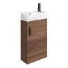 Valencia Perla Floor Standing Vanity incl. Matt Black Handle (Dark Oak Effect - 450mm Wide)
