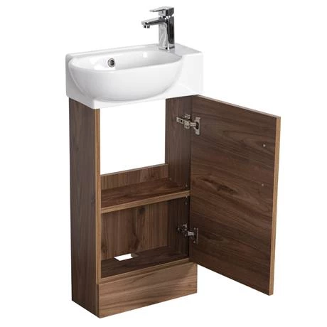 VPFSDO45_d2_460-1.jpg Valencia Perla Floor Standing Vanity incl. Matt Black Handle (Dark Oak Effect - 450mm Wide) -Victorian Plumbing Shop VPFSDO45 d2 460 1