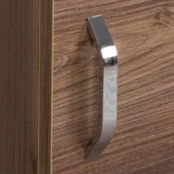 Valencia Perla Wall Hung Cloakroom Vanity (Dark Oak Effect - 450mm Wide) -Victorian Plumbing Shop VPWHDO45 d3 460