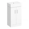 Nova Vanity 0TH Sink With Cabinet - 450mm Modern High Gloss White (Flat Packed)