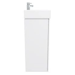 Nova Vanity Sink With Cabinet - 450mm Modern High Gloss White (Flat Packed) 2 Nova Vanity Sink With Cabinet - 450mm Modern High Gloss White (Flat Packed) -Victorian Plumbing Shop VTFW450 D5 460 1
