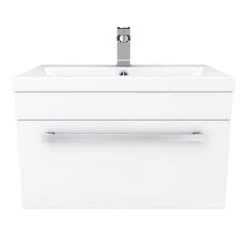 Nuie 600 x 400mm Wall Mounted Mid Edge Basin & Cabinet - Gloss White - VTWE600 3 Nuie 600 x 400mm Wall Mounted Mid Edge Basin & Cabinet - Gloss White - VTWE600 -Victorian Plumbing Shop VTWE600 D4 460