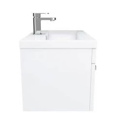 Nuie 600 x 400mm Wall Mounted Mid Edge Basin & Cabinet - Gloss White - VTWE600 4 Nuie 600 x 400mm Wall Mounted Mid Edge Basin & Cabinet - Gloss White - VTWE600 -Victorian Plumbing Shop VTWE600 D5 460