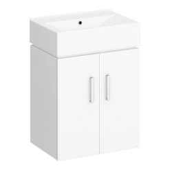 Nova Wall Mounted 0TH Vanity - 450mm Gloss White (Flat Packed)