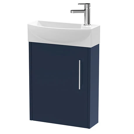 WHBB-M.jpg Arezzo Matt Blue 450mm 1TH Wall Hung Cloakroom Vanity Unit -Victorian Plumbing Shop WHBB M